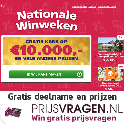 WinWeken BankGiro Loterij win gratis mooie prijzen