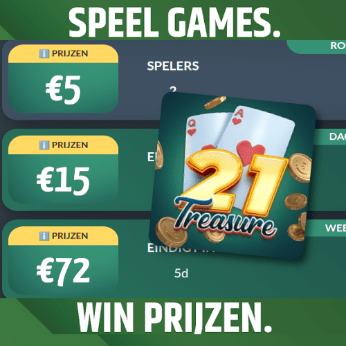 Geld winnen 21 Treasure. Speel en verdien geld!