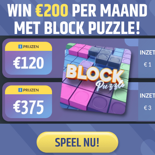 Geld winnen met Block Puzzle online + €30 bonus