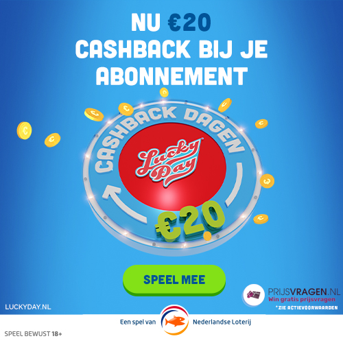 Gratis €20 CashBack bij Lucky Day