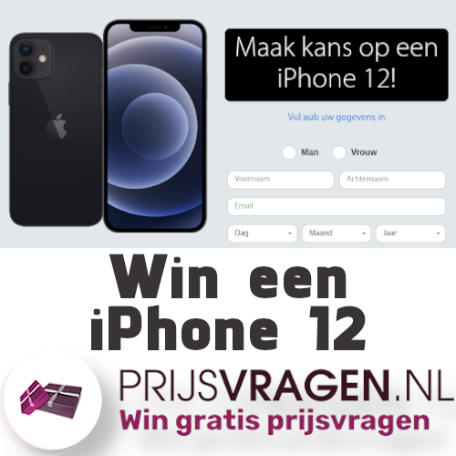 Win een iPhone 12 gratis Winactie