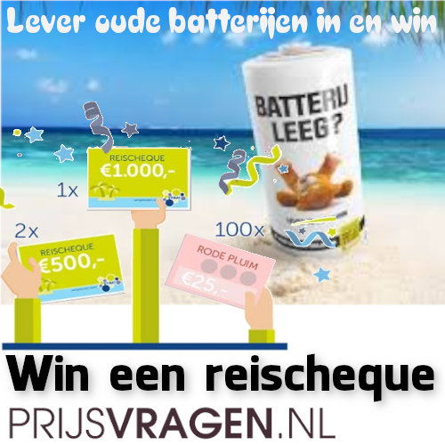 Win een reischeque van €1000 en een reischeque van €400