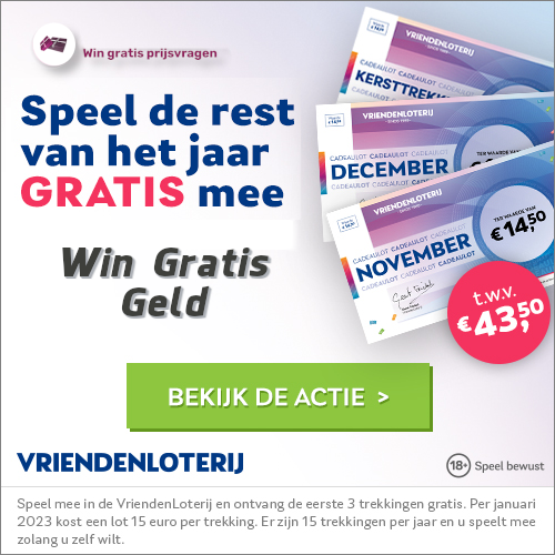 Win gratis geld bij de VriendenLoterij