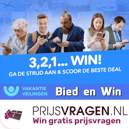 Win vakantie, tickets, reizen, uitjes en spullen met bieden