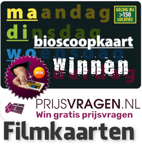  Win bioscoopkaarten, filmtickets of gratis film première